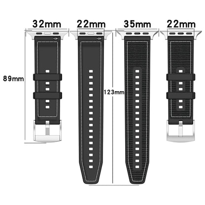 For Apple Watch Ultra 49mm Official Buckle Hybrid Nylon Braid Silicone Watch Band(Grey) - Watch Bands by buy2fix | Online Shopping UK | buy2fix