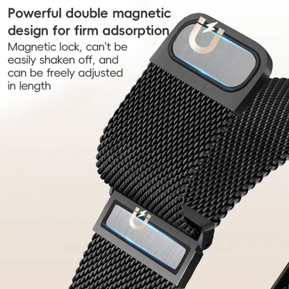 For Apple Watch SE 2023 44mm ZGA Milanese Magnetic Metal Watch Band(Black) - Watch Bands by ZGA | Online Shopping UK | buy2fix