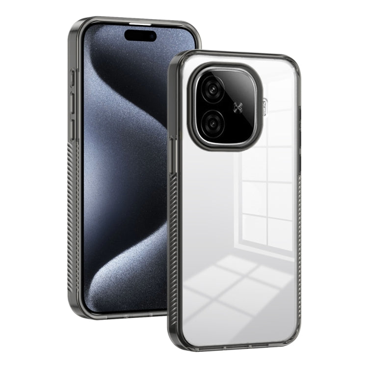 For vivo iQOO Z9 Global 2.5mm Anti-slip Clear Acrylic Hybrid TPU Phone Case(Black) - vivo Cases by buy2fix | Online Shopping UK | buy2fix