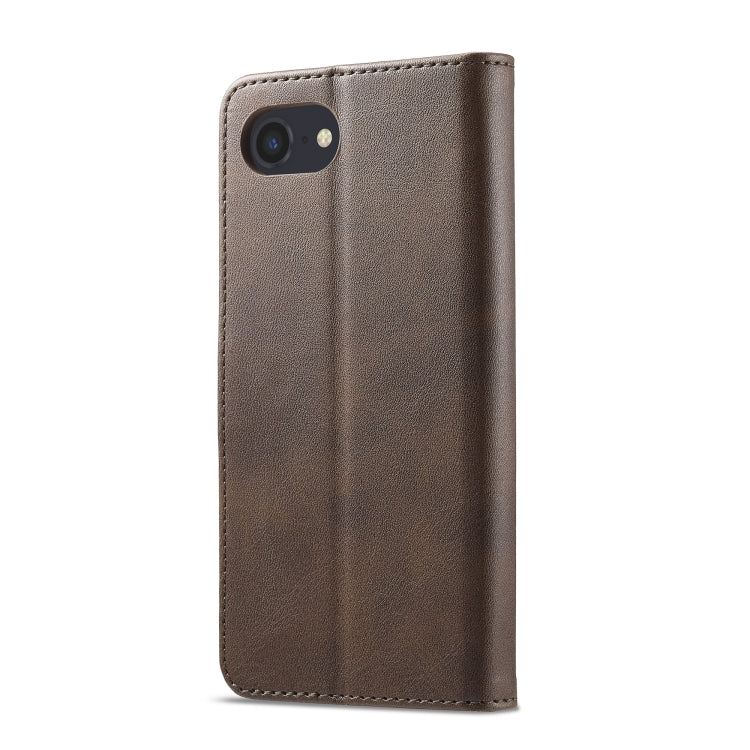 LC.IMEEKE Calf Texture Horizontal Flip Leather Case For iPhone SE 2024(Brown) - More iPhone Cases by LC.IMEEKE | Online Shopping UK | buy2fix
