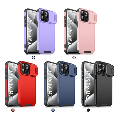 For iPhone 16 Pro Max Sliding Camshield TPU + PC Phone Case(Red) - iPhone 16 Pro Max Cases by buy2fix | Online Shopping UK | buy2fix