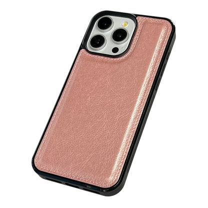 For iPhone 16 Pro Cowhide Texture Back Cover Phone Case(Rose Gold) - iPhone 16 Pro Cases by buy2fix | Online Shopping UK | buy2fix