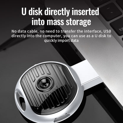 JNN S13 Zinc Alloy U-disk Voice Recorder, Memory:4GB(Silver) - U-Disk Recorder by JNN | Online Shopping UK | buy2fix