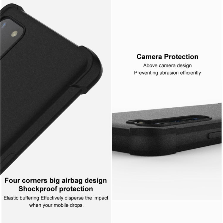 For Motorola Edge 50 Fusion 5G imak Shockproof Airbag TPU Phone Case(Matte Black) - Motorola Cases by imak | Online Shopping UK | buy2fix