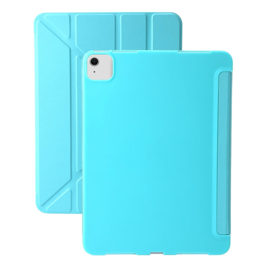 For iPad Air 11 2024 TPU Deformation Flip Leather Tablet Case with Holder(Mint Blue) - iPad Air 11 2024 Cases by buy2fix | Online Shopping UK | buy2fix