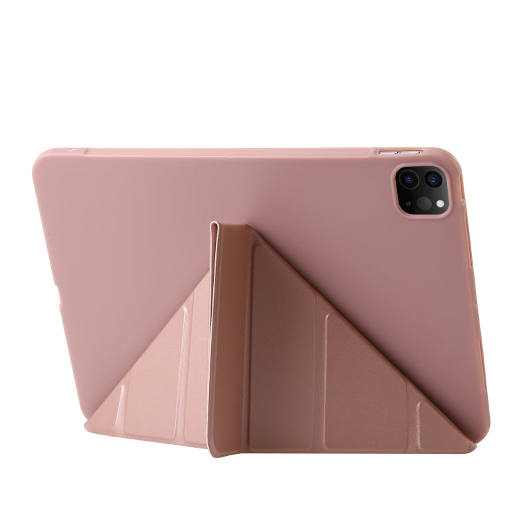 For iPad Pro 11 2024 TPU Deformation Flip Leather Tablet Case with Holder(Rose Gold) - iPad Pro 11 2024 Cases by buy2fix | Online Shopping UK | buy2fix