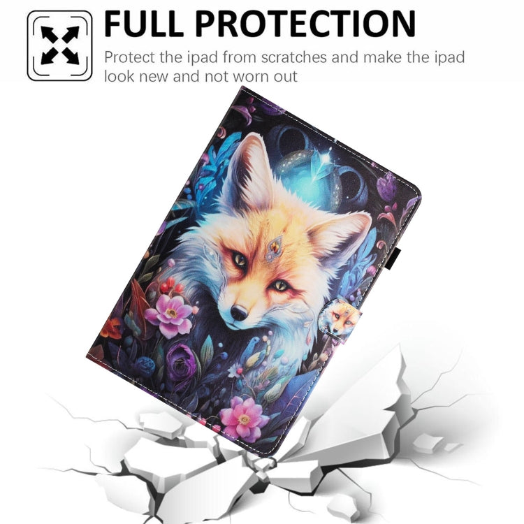 For Lenovo Tab M11/ Xiaoxin Pad 11 2024 Painted Litchi Leather Sewing Smart Tablet Case(Fox) - Lenovo by buy2fix | Online Shopping UK | buy2fix