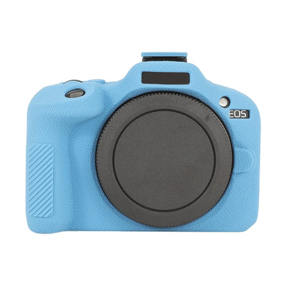 For Canon EOS R100 Litchi Texture Soft Silicone Protective Case(Blue) - Protective Case by buy2fix | Online Shopping UK | buy2fix