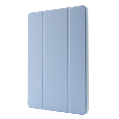 For iPad Pro 13 2024 Skin Feel Tri-fold Leather Tablet Case with Pen Slot(Light Blue) - iPad Pro 13 2024 Cases by buy2fix | Online Shopping UK | buy2fix