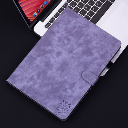 For iPad Air 13 2024 Embossed Tiger Pattern Leather Tablet Case(Purple) - iPad Air 13 2024 Cases by buy2fix | Online Shopping UK | buy2fix