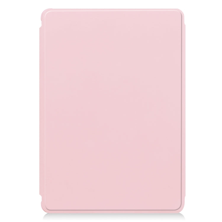 For iPad Air 11 2024 Transparent Rotation Smart Leather Tablet Case with Keyboard(Pink) - iPad Air 11 2024 Cases by buy2fix | Online Shopping UK | buy2fix