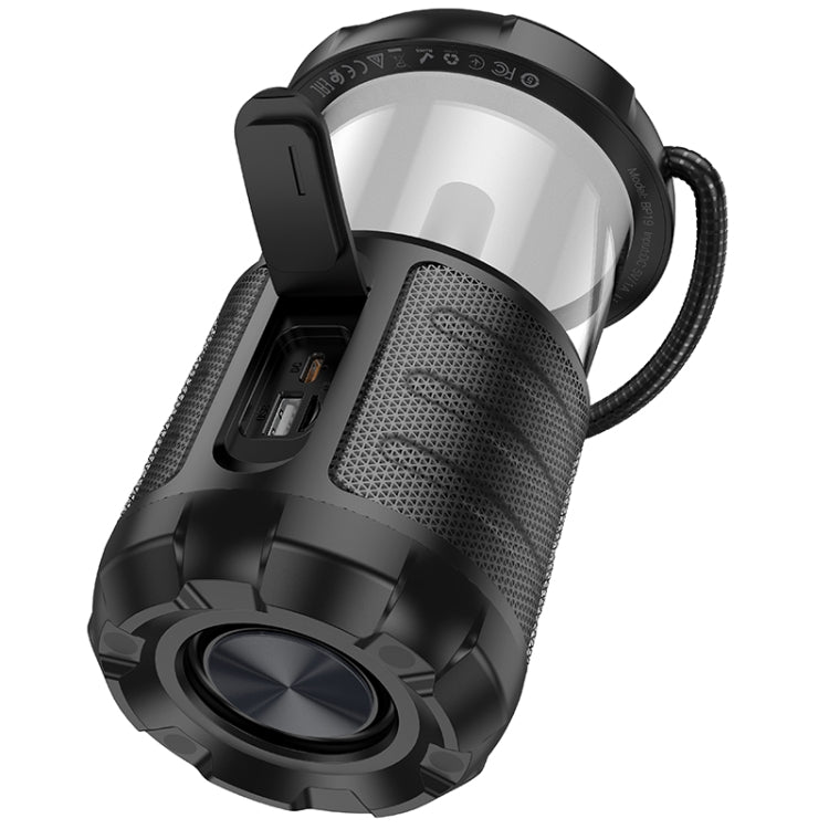 Borofone BP19 Travel Outdoor Bt Speaker With Camping Light(Black) - Desktop Speaker by Borofone | Online Shopping UK | buy2fix