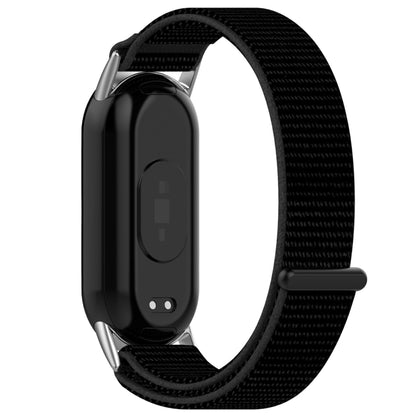 For Xiaomi Mi Band 8 / 8 NFC Nylon Loop Hook and Loop Fastener Watch Band(Black) - Watch Bands by buy2fix | Online Shopping UK | buy2fix