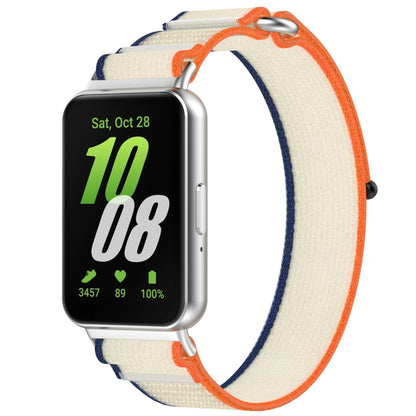 For Samsung Galaxy Fit 3 Loop Nylon Watch Band(Beige Orange) - Watch Bands by buy2fix | Online Shopping UK | buy2fix