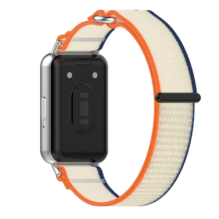 For Samsung Galaxy Fit 3 Loop Nylon Watch Band(Beige Orange) - Watch Bands by buy2fix | Online Shopping UK | buy2fix