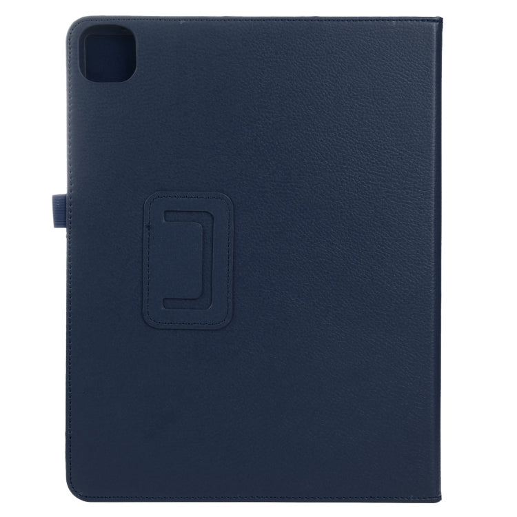 For iPad Air 11 2024 Litchi Texture Solid Color Leather Tablet Case(Dark Blue) - iPad Air 11 2024 Cases by buy2fix | Online Shopping UK | buy2fix