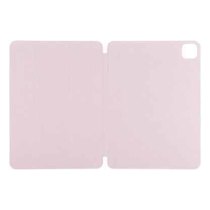 For iPad Pro 13 2024 Double-sided Clip Non-buckle Magnetic PU Smart Tablet Case(Pink) - iPad Air 13 2024 Cases by buy2fix | Online Shopping UK | buy2fix