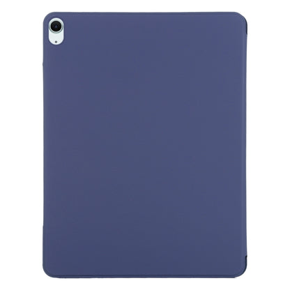 For iPad Air 11 2024 Double-sided Clip Fixed Buckle Magnetic PU Leather Smart Tablet Case(Dark Blue) - iPad Air 11 2024 Cases by buy2fix | Online Shopping UK | buy2fix