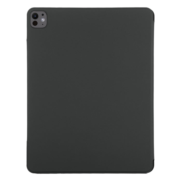 For iPad Pro 11 2024 Double-sided Clip Fixed Buckle Magnetic PU Leather Smart Tablet Case(Black) - iPad Pro 11 2024 Cases by buy2fix | Online Shopping UK | buy2fix