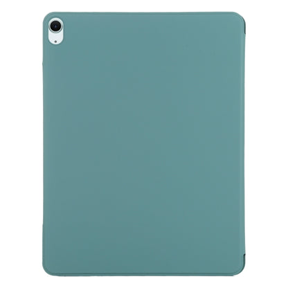 For iPad Air 13 2024 Double-sided Clip Fixed Buckle Magnetic PU Leather Smart Tablet Case(Green) - iPad Air 13 2024 Cases by buy2fix | Online Shopping UK | buy2fix