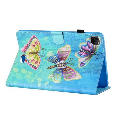 For iPad Pro 11 2024 Coloured Drawing Stitching Smart Leather Tablet Case(Colorful Butterflies) - iPad Pro 11 2024 Cases by buy2fix | Online Shopping UK | buy2fix