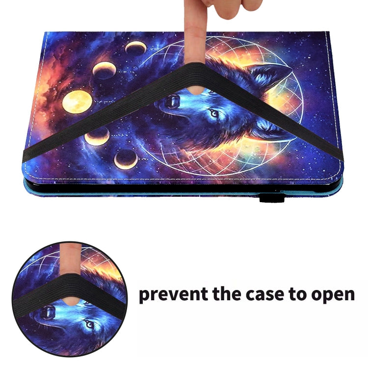 For iPad Pro 11 2024 Painted Elastic Band Smart Leather Tablet Case(Space Wolf) - iPad Pro 11 2024 Cases by buy2fix | Online Shopping UK | buy2fix