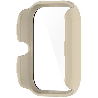 For Xiaomi HayLou GST/GST Lite/RS4 Plus PC + Tempered Film Integrated Watch Protective Case(Ivory White) - Watch Cases by buy2fix | Online Shopping UK | buy2fix