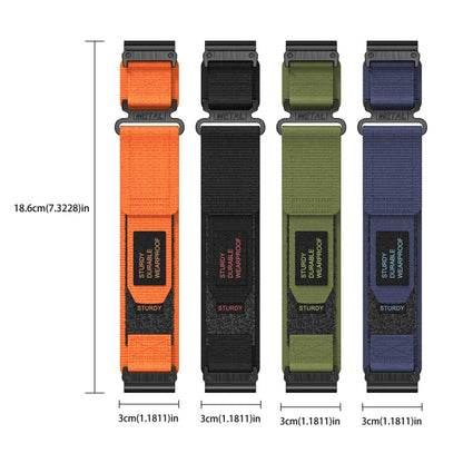 For Garmin Descent MK 2 26mm Two-Section Nylon Watch Band(Black) - Watch Bands by buy2fix | Online Shopping UK | buy2fix