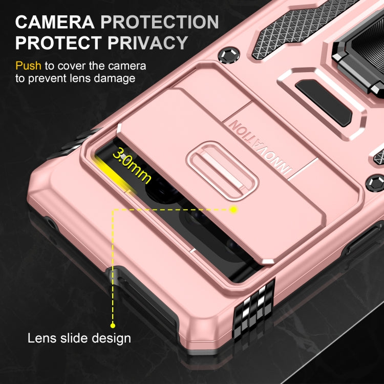 For Google Pixel 9 Pro XL 6.8 Armor PC + TPU Camera Shield Phone Case(Rose Gold) - Google Cases by buy2fix | Online Shopping UK | buy2fix