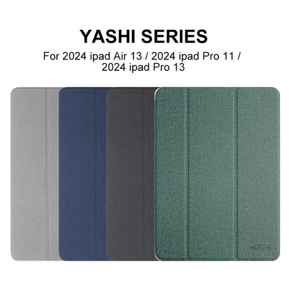 For iPad Pro 13 2024 Mutural YASHI Series Tablet Leather Smart Case(Grey) - iPad Pro 13 2024 Cases by Mutural | Online Shopping UK | buy2fix