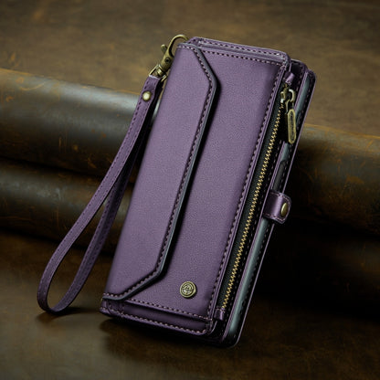 For Samsung Galaxy S23 5G CaseMe C36 Card Slots Zipper Wallet RFID Anti-theft Leather Phone Case(Purple) - Galaxy S23 5G Cases by CaseMe | Online Shopping UK | buy2fix