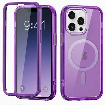 For iPhone 13 Pro Max Colorful MagSafe Magnetic PC + TPU Phone Case(Dark Purple) - iPhone 13 Pro Max Cases by buy2fix | Online Shopping UK | buy2fix