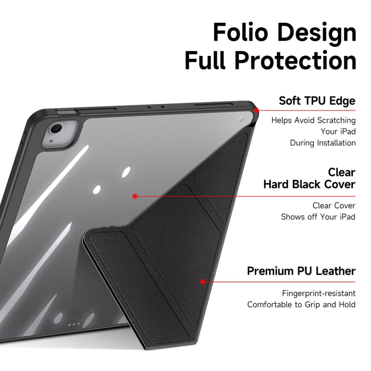 For iPad Air 13 2024 DUX DUCIS Magi Series Smart Leather Tablet Case(Black) - iPad Air 13 2024 Cases by DUX DUCIS | Online Shopping UK | buy2fix