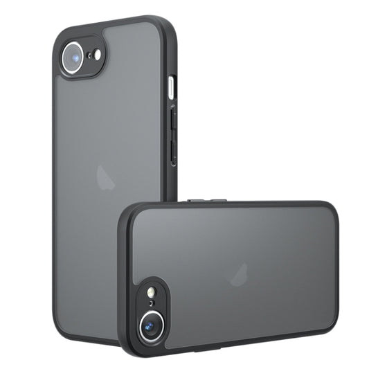 For iPhone SE 2024 Armor Precise Hole PC Hybrid TPU Phone Case(Frosted Black) - More iPhone Cases by buy2fix | Online Shopping UK | buy2fix