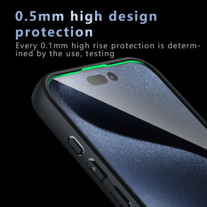 For iPhone 16 Armor Precise Hole PC Hybrid TPU Phone Case(Frosted Black) - iPhone 16 Cases by buy2fix | Online Shopping UK | buy2fix