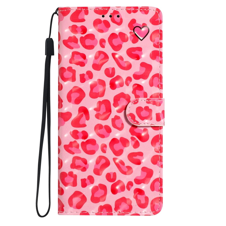 For iPhone 16 Pro Max 3D Pattern Leather Phone Case(Pink Leopard Print) - iPhone 16 Pro Max Cases by buy2fix | Online Shopping UK | buy2fix