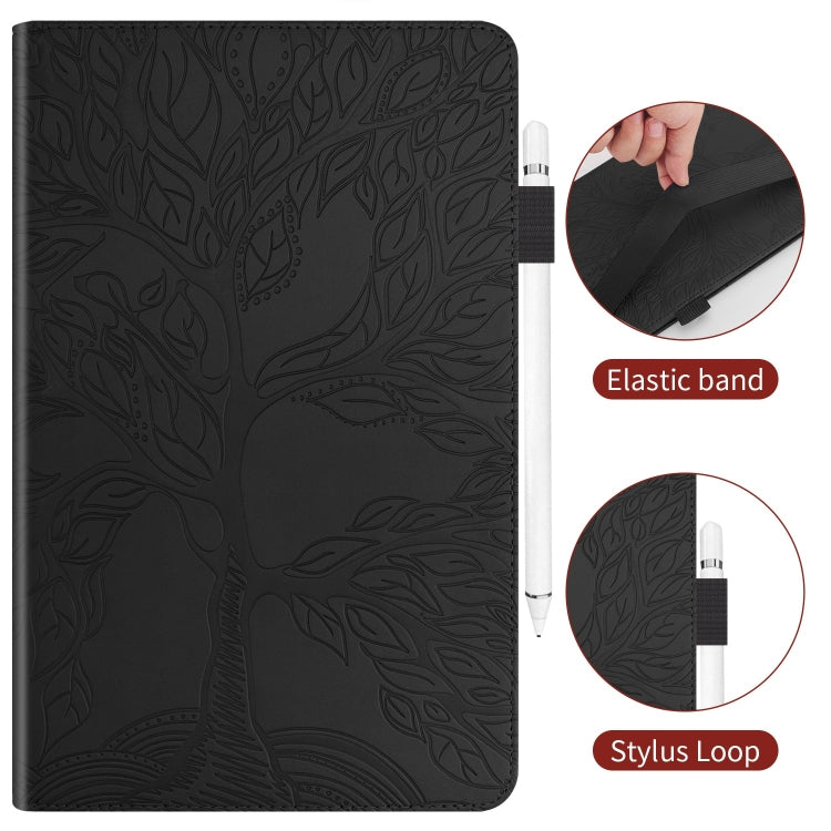 For iPad Pro 13 2024 Tree Life Series Embossed Smart Leather Tablet Case(Black) - iPad Pro 13 2024 Cases by buy2fix | Online Shopping UK | buy2fix