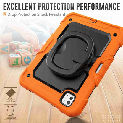 For iPad Pro 11 2024 Handle Silicone Hydric PC Tablet Case with Shoulder Strap(Orange) - iPad Pro 11 2024 Cases by buy2fix | Online Shopping UK | buy2fix