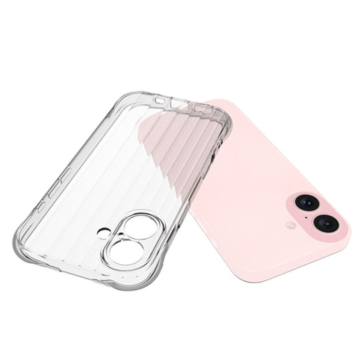 For iPhone 16 Water Ripple Fine Hole TPU Phone Case(Transparent) - iPhone 16 Cases by buy2fix | Online Shopping UK | buy2fix