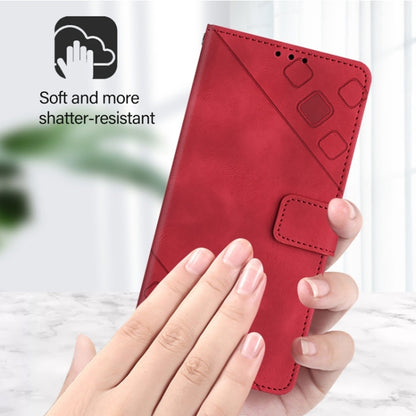 For Blackview A52 Skin Feel Embossed Leather Phone Case(Red) - More Brand by buy2fix | Online Shopping UK | buy2fix