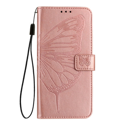 For Blackview Wave 6C Embossed Butterfly Leather Phone Case(Rose Gold) - More Brand by buy2fix | Online Shopping UK | buy2fix