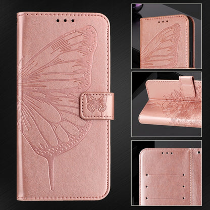 For Blackview Wave 6C Embossed Butterfly Leather Phone Case(Rose Gold) - More Brand by buy2fix | Online Shopping UK | buy2fix