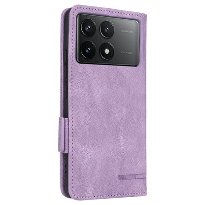 For Redmi K70 / K70 Pro Magnetic Clasp Leather Phone Case(Purple) - Xiaomi Cases by buy2fix | Online Shopping UK | buy2fix