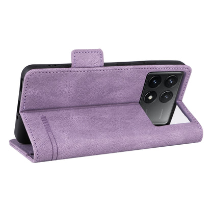 For Redmi K70 / K70 Pro Magnetic Clasp Leather Phone Case(Purple) - Xiaomi Cases by buy2fix | Online Shopping UK | buy2fix