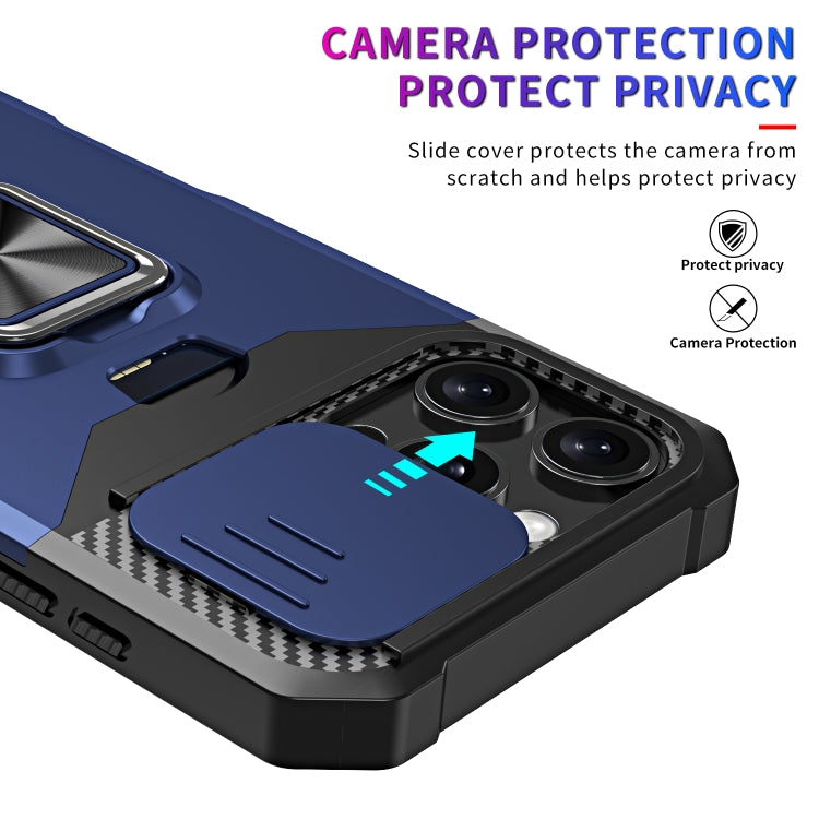 For iPhone 16 Pro Max Camera Shield Card Slot PC+TPU Phone Case(Red) - iPhone 16 Pro Max Cases by buy2fix | Online Shopping UK | buy2fix