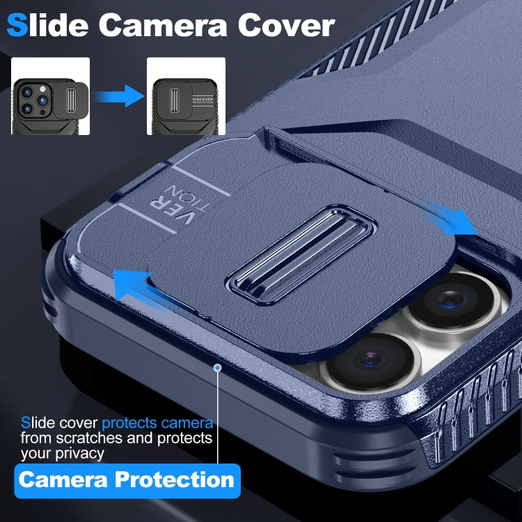 For iPhone 16 Pro Sliding Camshield Phone Case(Blue) - iPhone 16 Pro Cases by buy2fix | Online Shopping UK | buy2fix