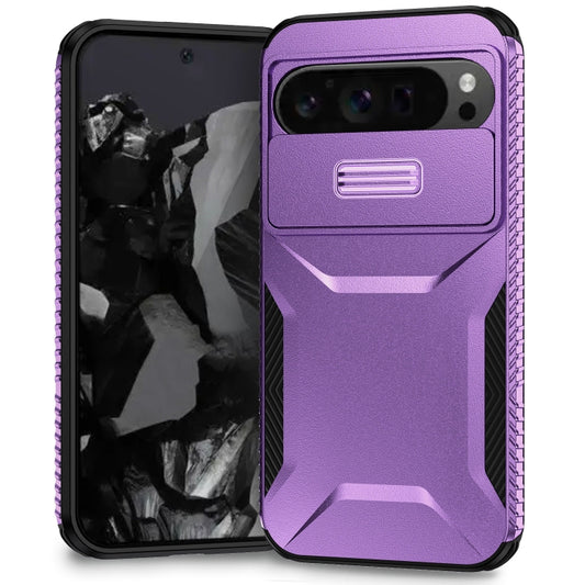 For Google Pixel 9 Pro XL Sliding Camshield Phone Case(Purple) - Google Cases by buy2fix | Online Shopping UK | buy2fix