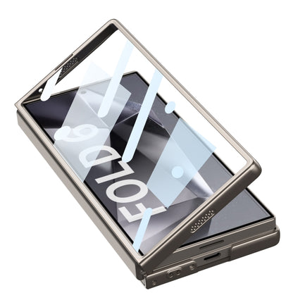 For Samsung Galaxy Z Fold6 GKK Integrated Ultra-thin Sliding Window Leather Phone Case(Titanium Gray) - Galaxy Z Fold6 5G Cases by GKK | Online Shopping UK | buy2fix