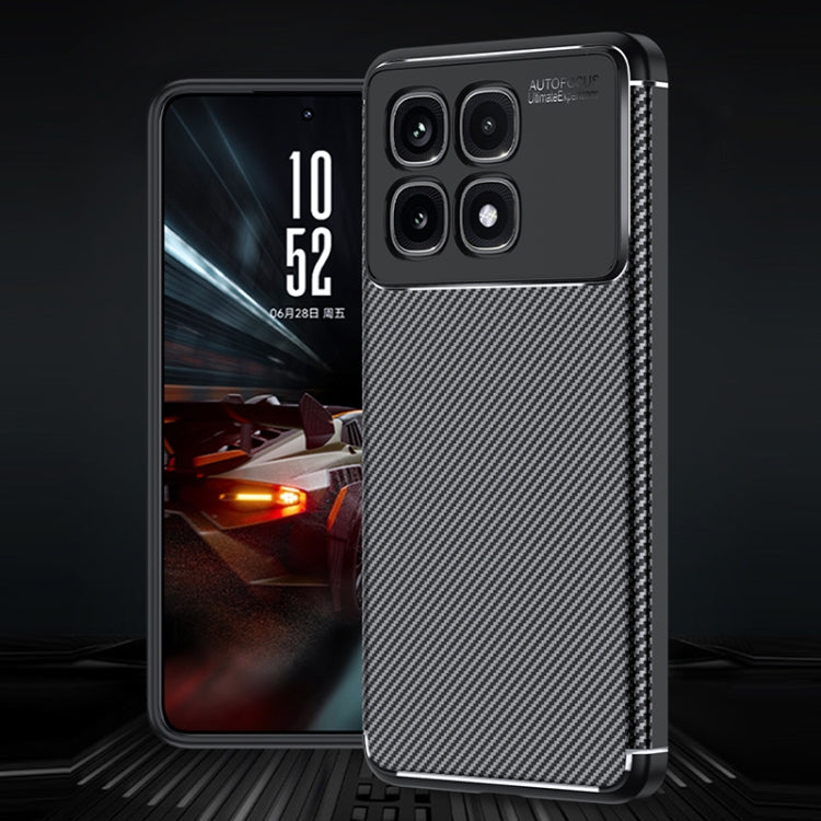 For Redmi K70 Ultra Carbon Fiber Texture Shockproof TPU Phone Case(Black) - Xiaomi Cases by buy2fix | Online Shopping UK | buy2fix