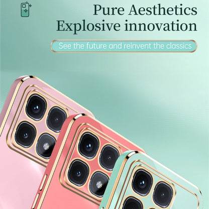 For Redmi K70 Ultra XINLI Straight Edge 6D Electroplate TPU Phone Case(Pink) - Xiaomi Cases by XINLI | Online Shopping UK | buy2fix